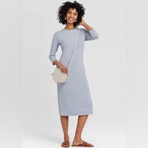 COPY - A NEW DAY RIBBED MIDI DRESS